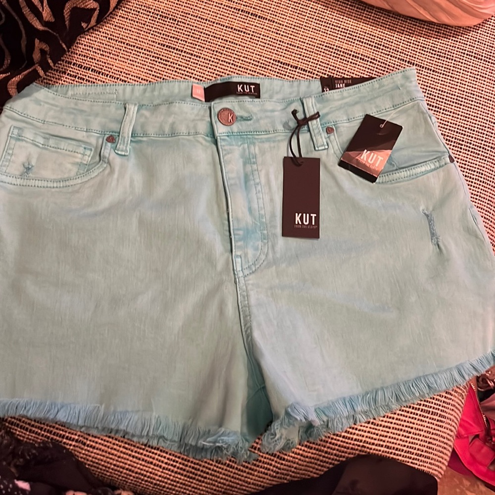 Kut from the Kloth wmns sz 12 mint color frayed shorts